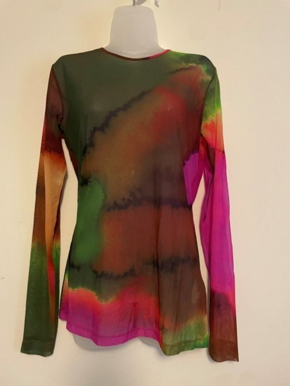Dries Van Noten Tie-Dye Print Crew Neck Top
